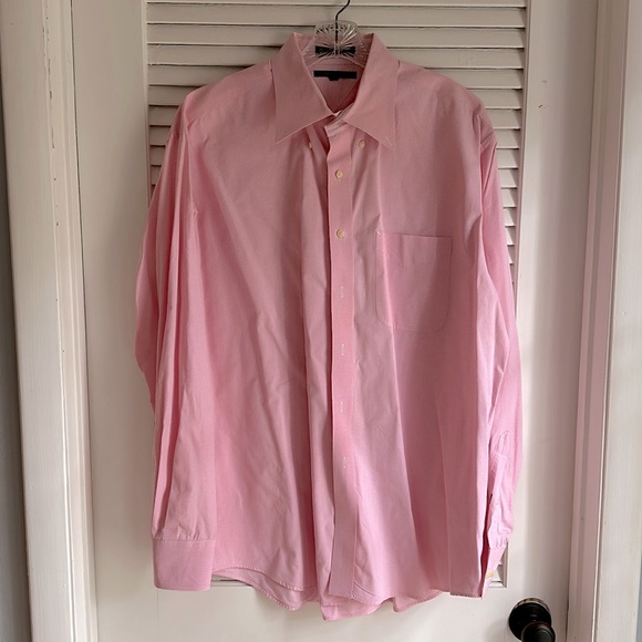 Tommy Hilfiger Classic Pink Check Dress Shirt, Size L (16.5, 34-35) - Picture 2 of 11